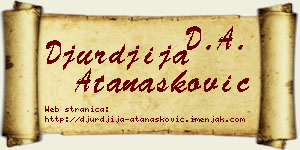 Đurđija Atanasković vizit kartica